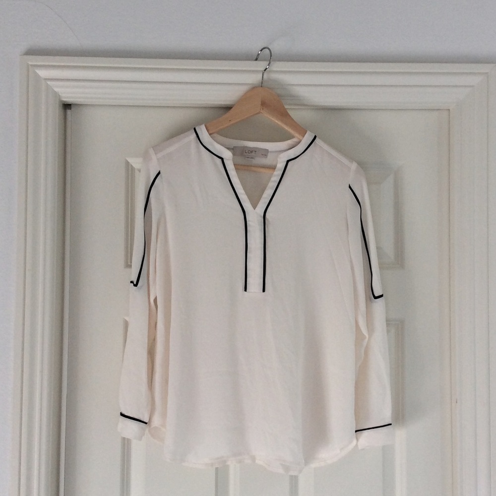 Loft petites white blouse